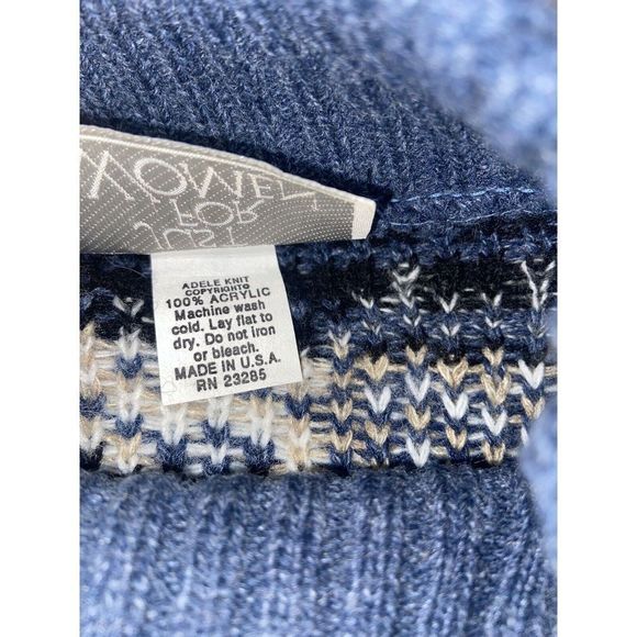 Vintage 90s Mock Neck Adele Sweater Cottagecore Grandmacore Knitwear Women’s XXL - Picture 2 of 6